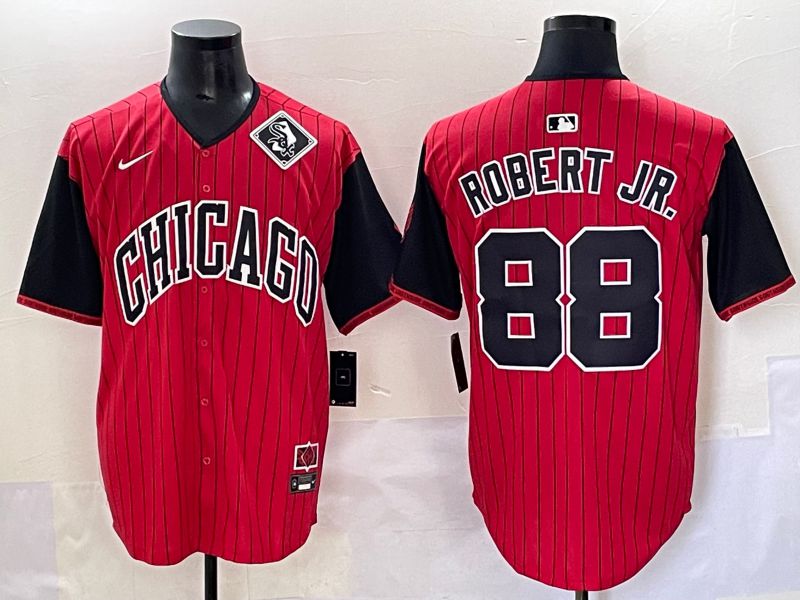 Men 2025 Chicago White Sox #88 Robert jr Red Joint Name Nike MLB Jersey style 103->chicago white sox->MLB Jersey